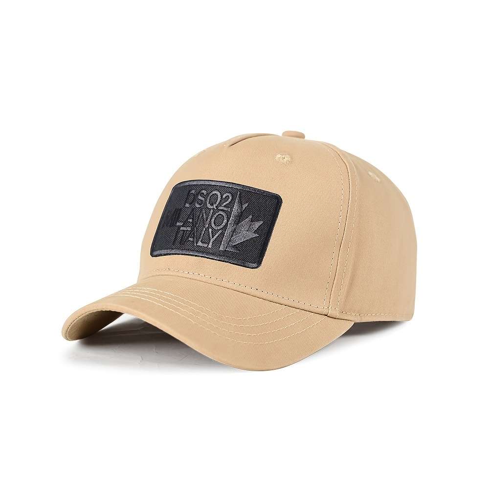 DSQ2 Italy Maple Leaf Baseball Cap Adjustable Snapback Lightweight Cotton Black with White