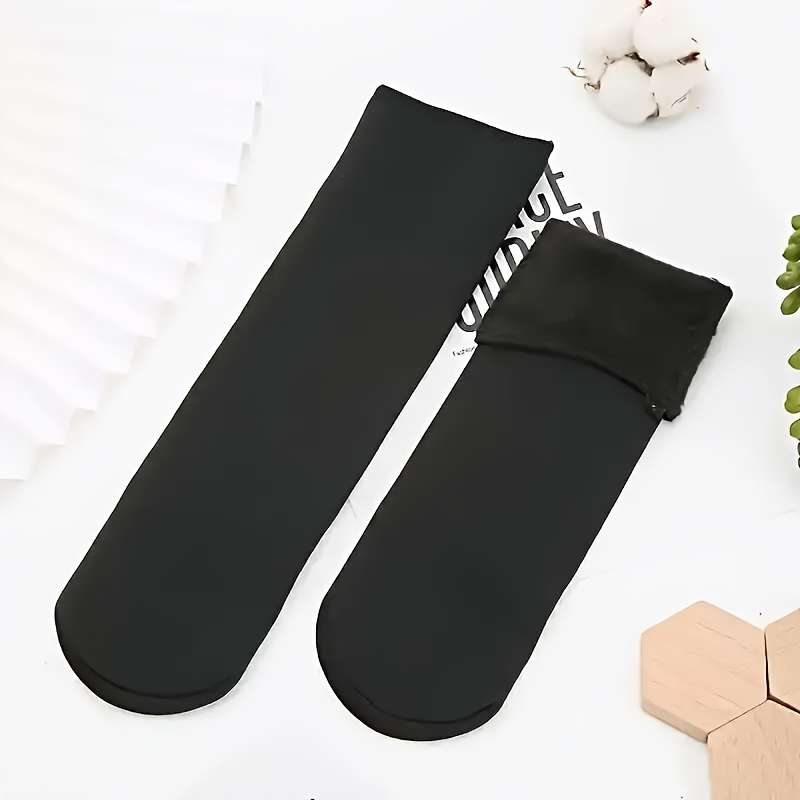 5 Pairs Black One Size High Elastic Socks