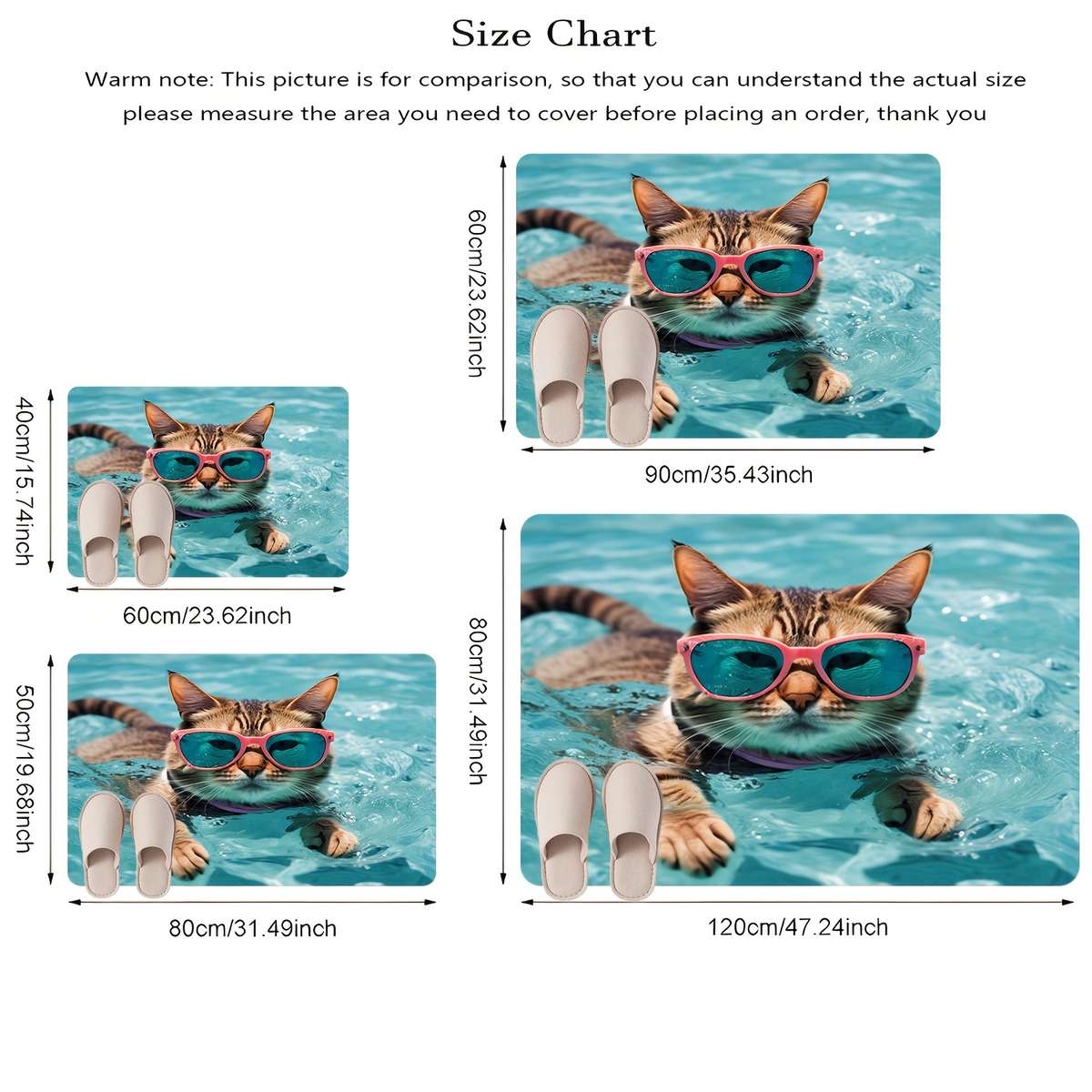 1Pc 19.6x31.5inch 50x80cm Floor Mat