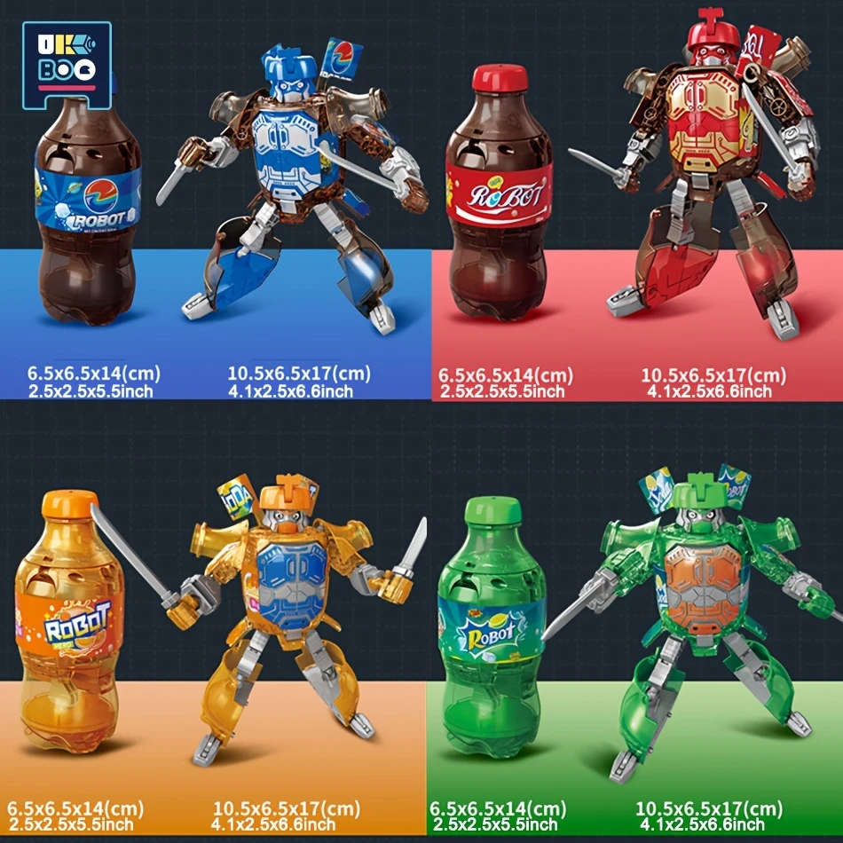 1pc Two-Form Transforming Robot Figures Adjustable Hand Joints Ideal for Creative Play Collectors