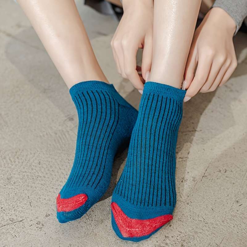 10 Pairs Of Mixed Colors One Size High Elastic Socks