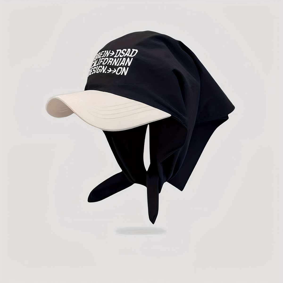 Trendy Color-Block Sun Hat With Embroidered Lettering Adjustable Breathable Polyester Ca