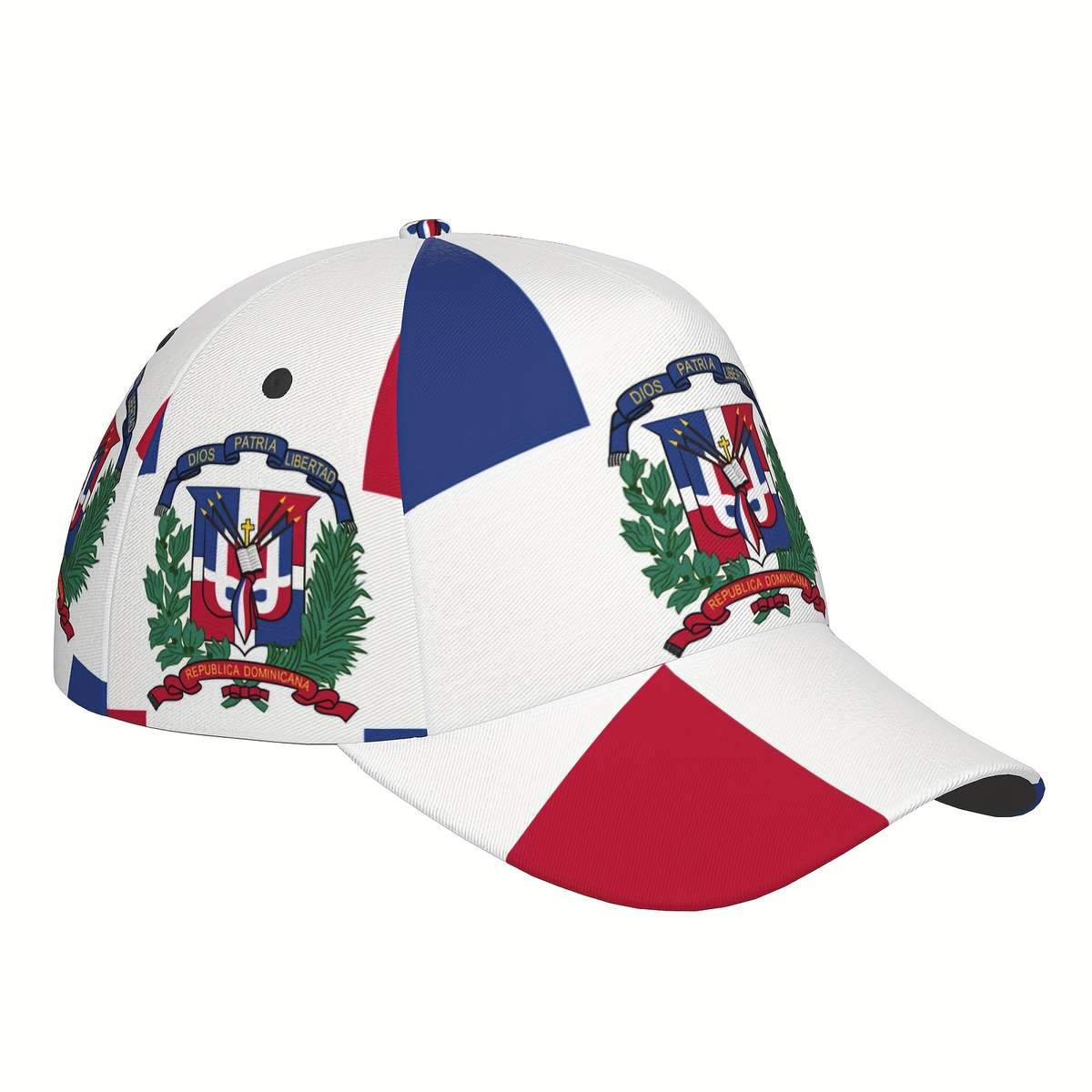 1pc Dominican Flag-Inspired Adjustable Baseball Cap Breathable Lightweight for Sports and Outdoo