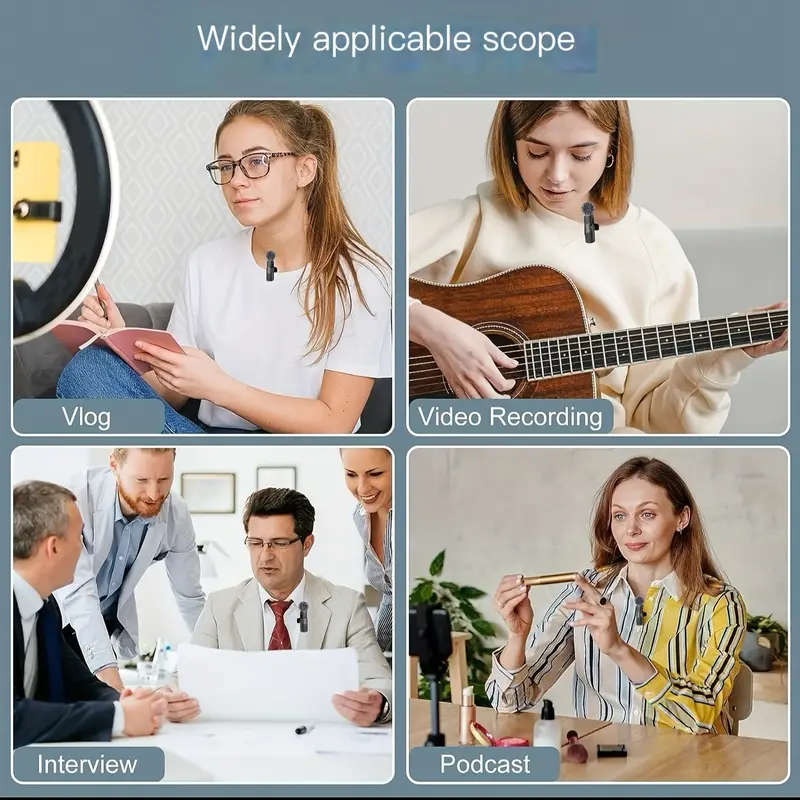 Wireless Noise-Canceling Lavalier Microphone