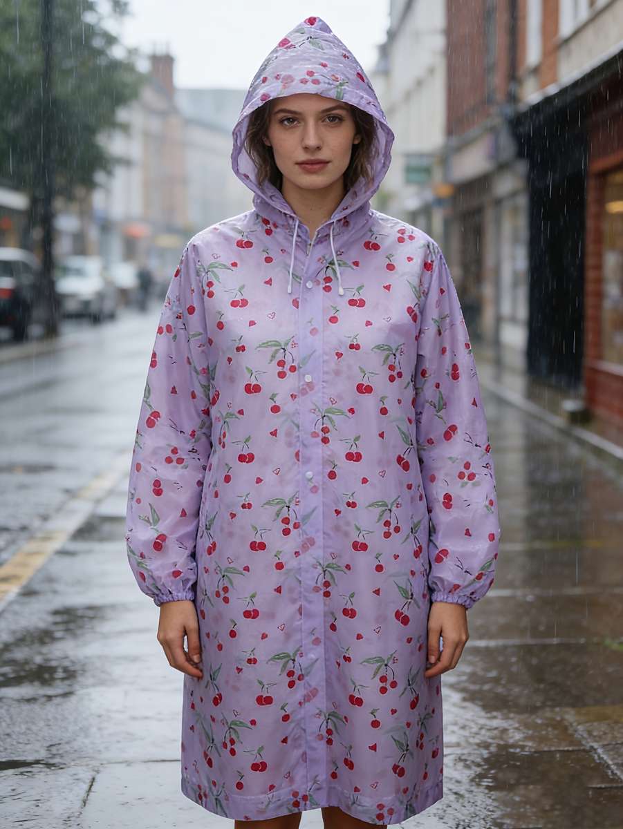 Raincoat Lavender Size Asian Onesize