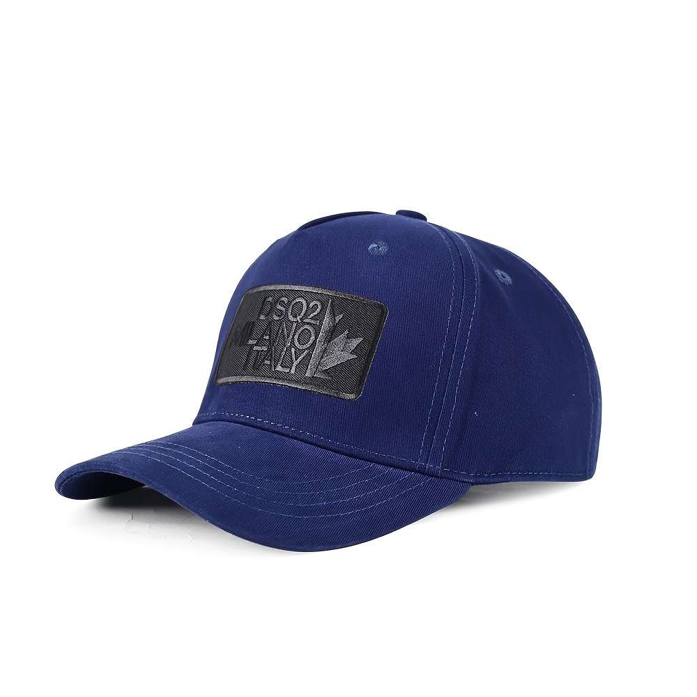DSQ2 Italy Maple Leaf Baseball Cap Adjustable Snapback Lightweight Cotton Black with White