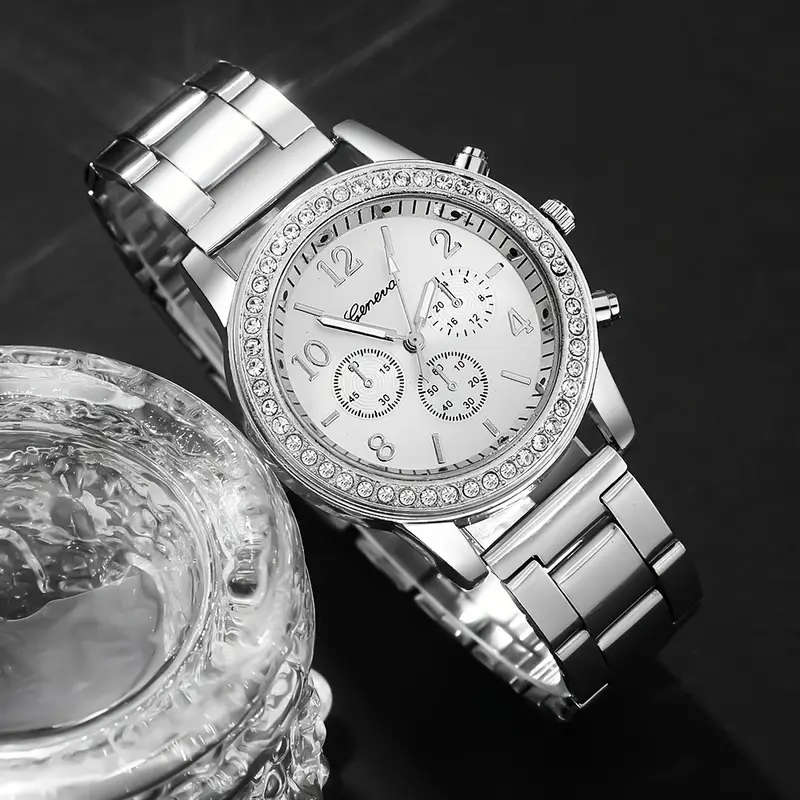 4 Pieces Of Elegant Women's Steel Band Quartz Watches