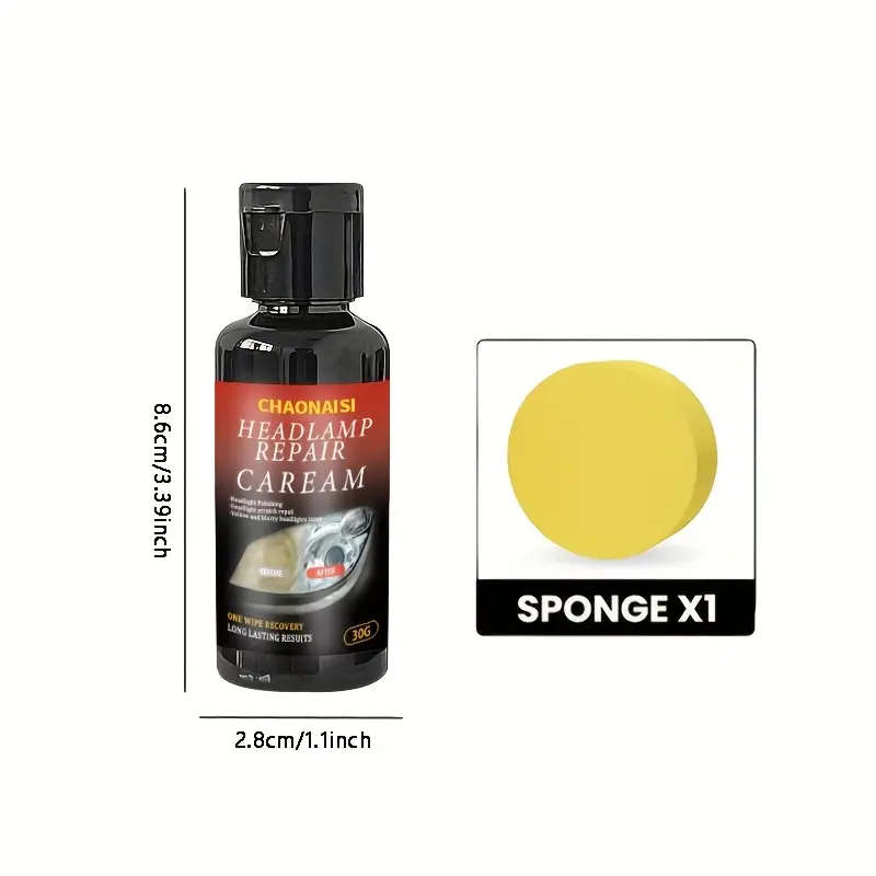 Car Headlight Restoration Kit: Polish, Scratch Repair & Anti-Yellowing Solution  Easy DIY Operation