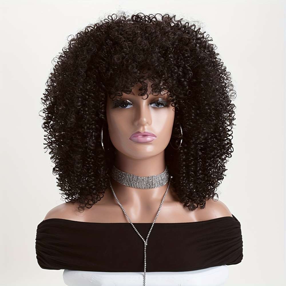 1Pc Black 40.64cm Fashion Design Wig