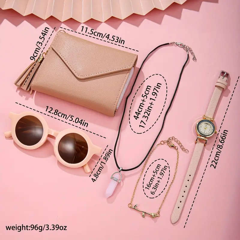 8Piece Set Men'S Watch Gift Box Set 3 Bracelet Sets Fashion Watches Perfume Belts Greeting Cards Atm