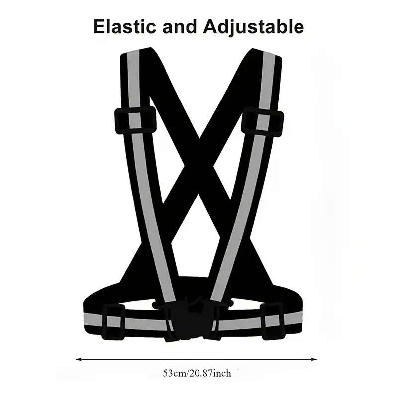 1pc Adjustable Outdoor Vest with Reflective Belt for High Visibility Lightweight And Comfortable