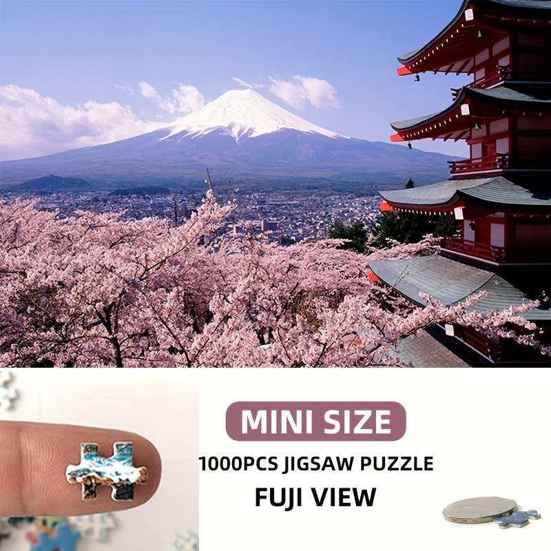 1000pcs Fuji Mountain Landscape Jigsaw Puzzle for Adults Mini 70.1cm x 50.04cm Pape