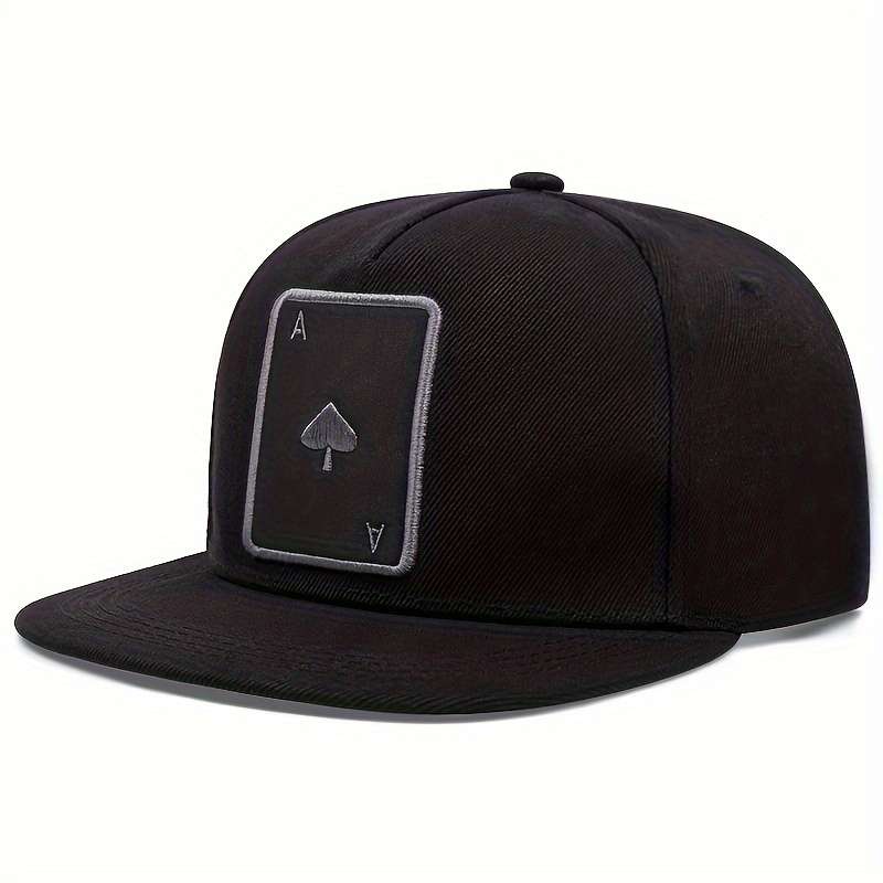 Fashion Snapback Hat With Playing Card Design Breathable Mesh Sun Protection Lightweight Fo