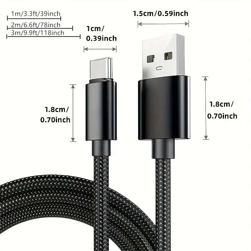 3m High-speed Type-C Charging Cable
