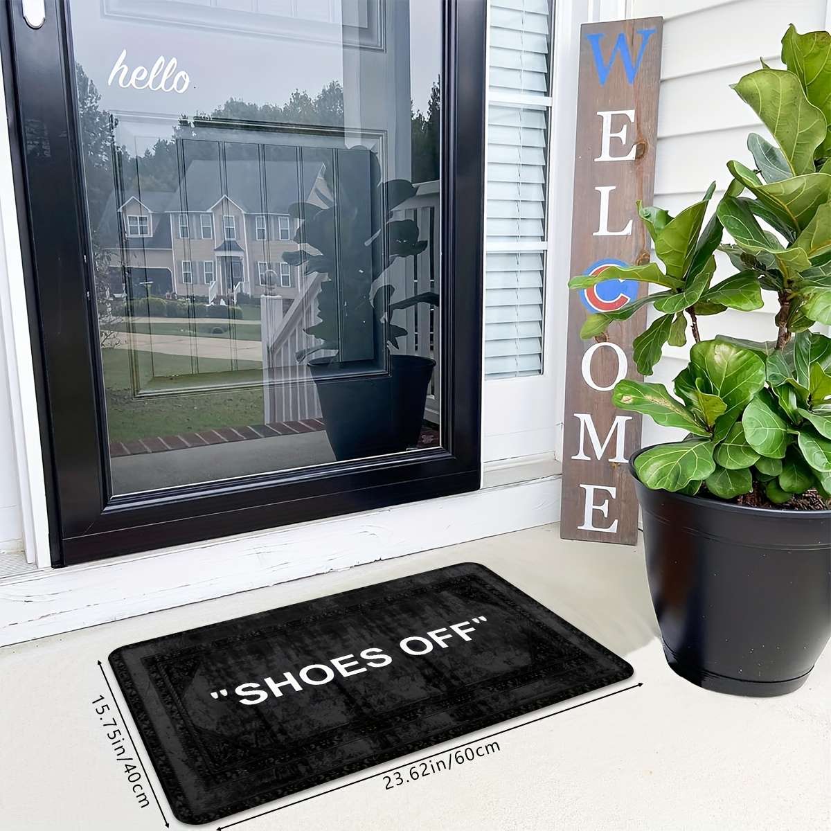 1Pc Back 19.69x31.50inch 50x80cm Floor Mat