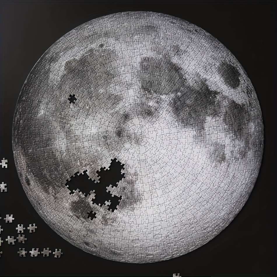 1000pcs Moon-Themed Relax Puzzle Durable Paper Material