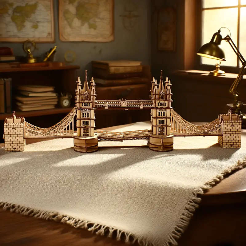 3D Model London Tower Bridge DIY Wooden Jigsaw Puzzle