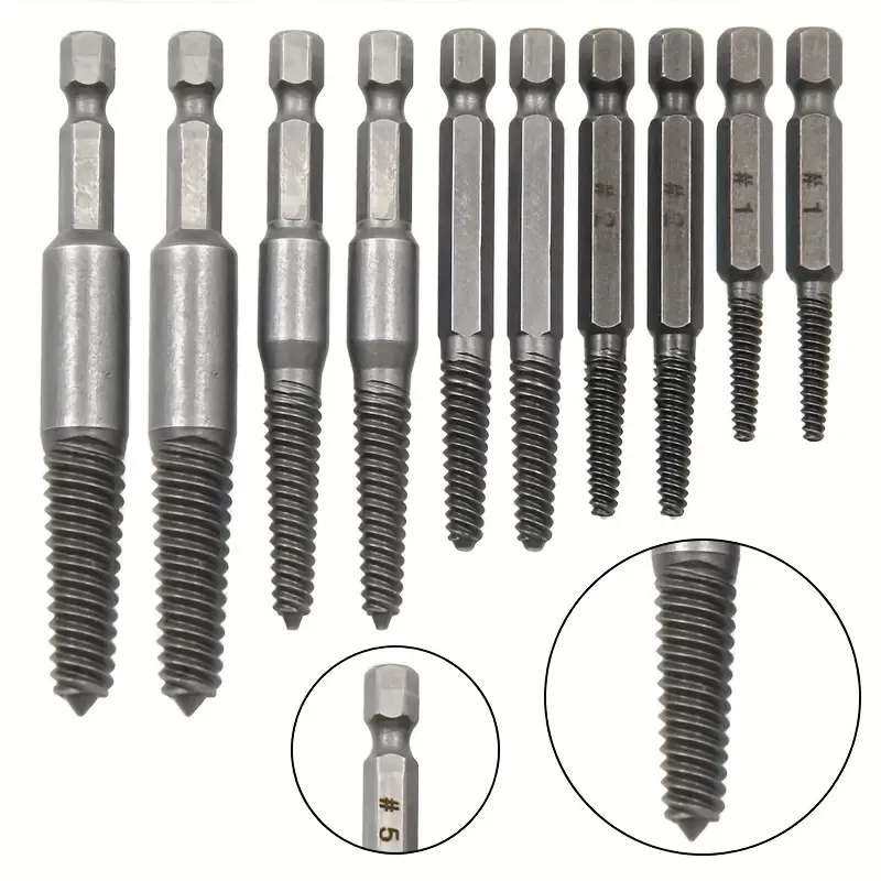 10-Piece Screw And Bolt Extractor Set