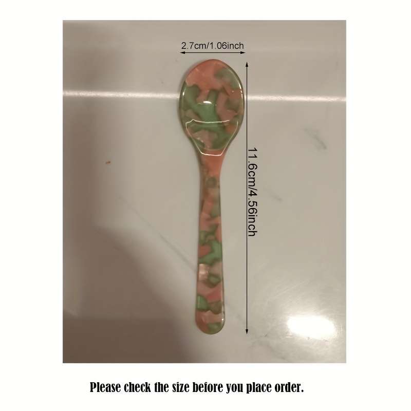 5pcs set 11.58cm Vibrant Butter Dessert Knives Ice Caviar Spoons Stirring Teaspoons Sty