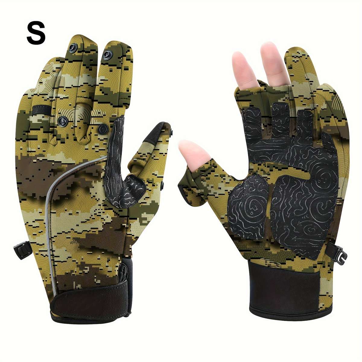 1 Pair Black Size L Warm Gloves