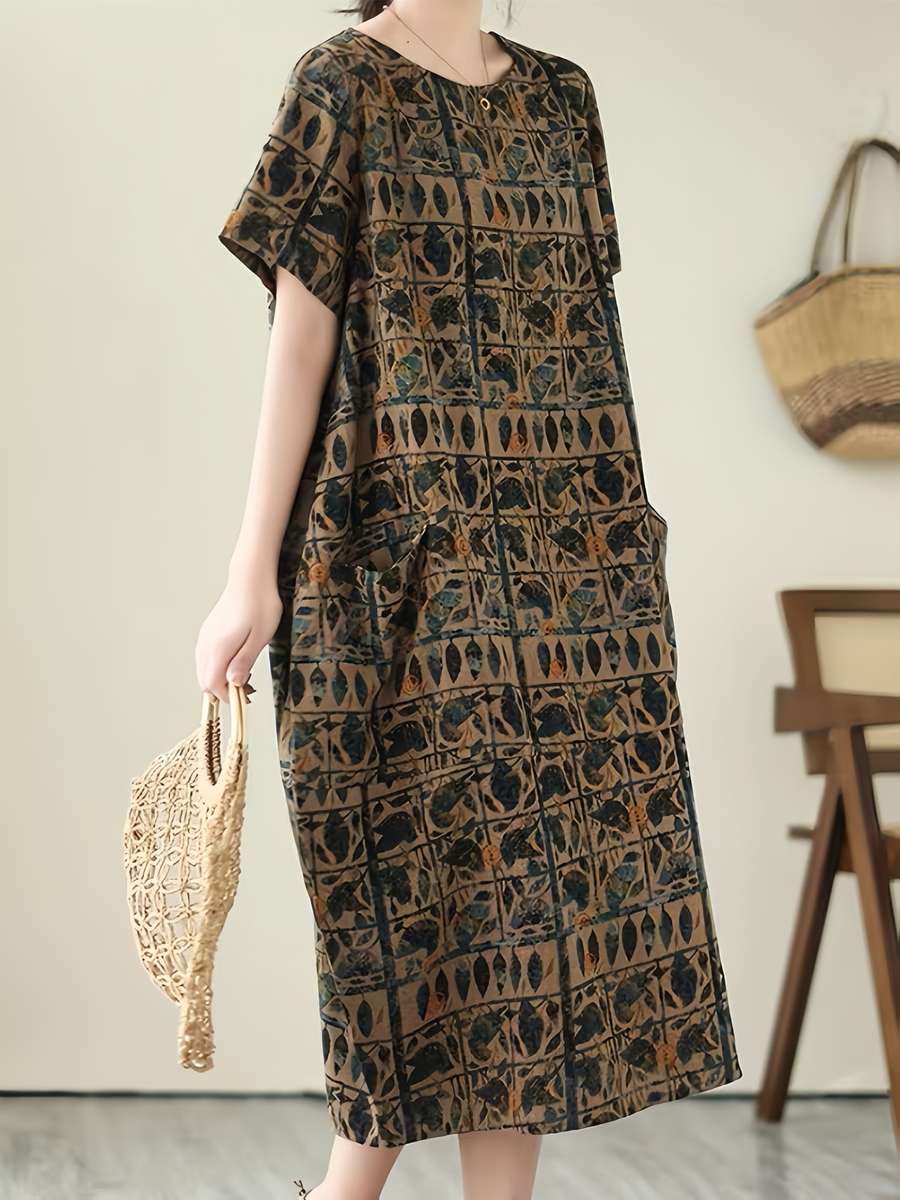 Women S Dress Color Linen Size 5Xl