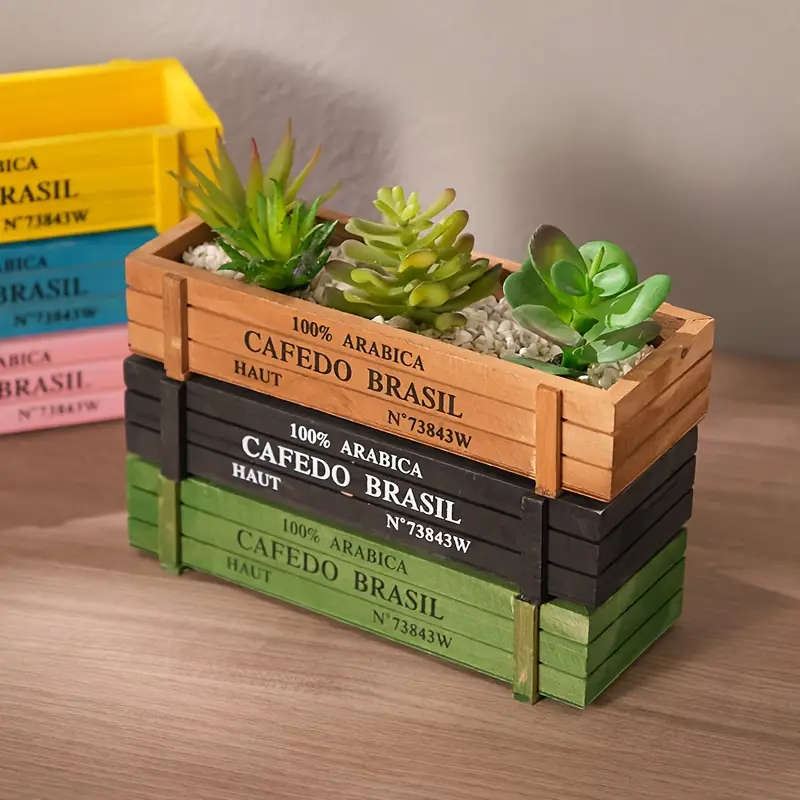 1 Vintage Wooden Succulent Planter Box