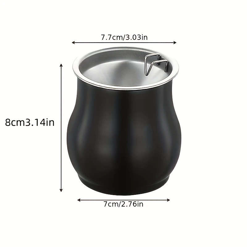 1pc Windproof Stainless Steel Ashtray with Creative Deer Design Smoke-Free for Cars Home Terraces