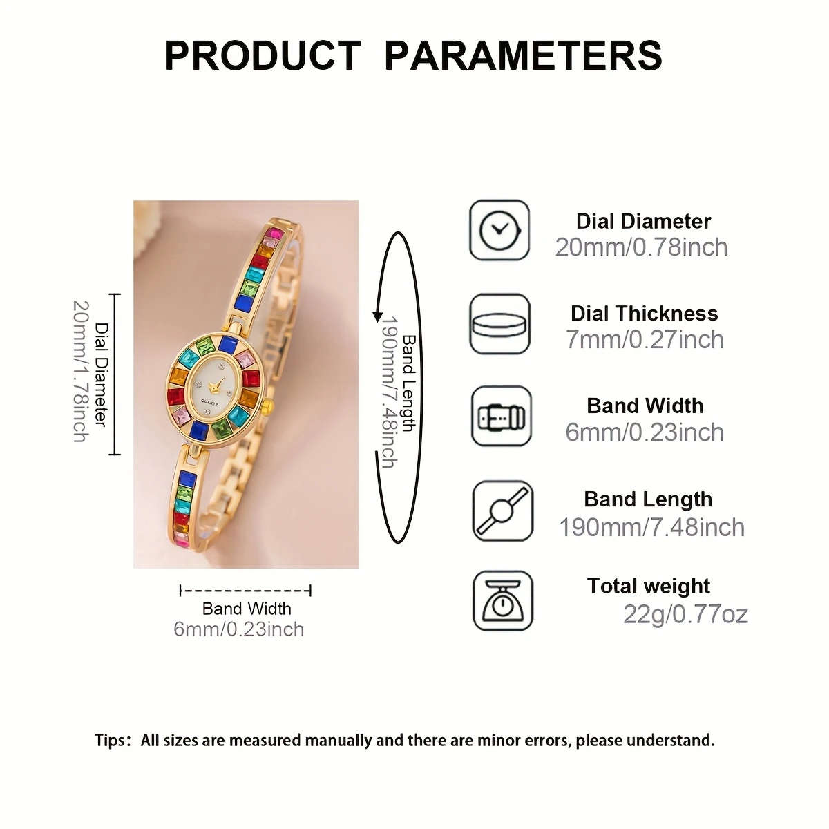 4pcs Set Women's Watch Rhinestone Necklace Earrings Bracelet Decoration Jewelry Set and Ladies' Uniq