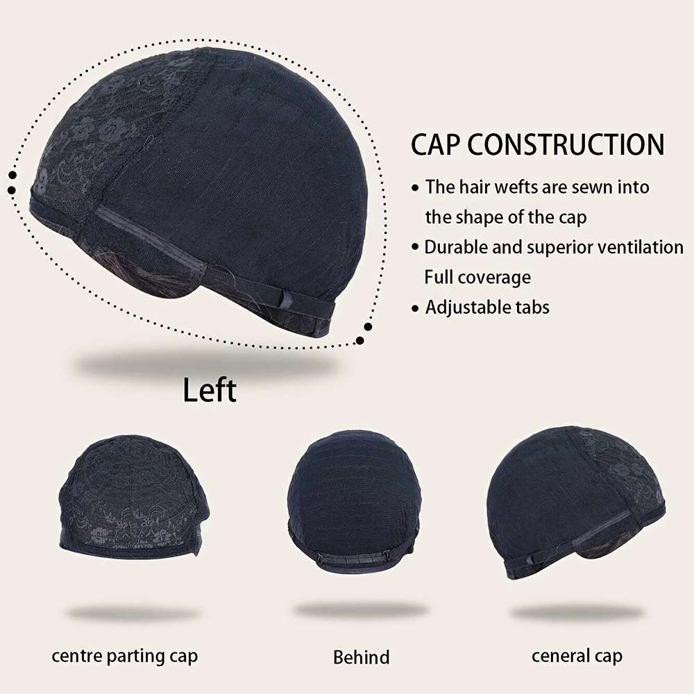 1Pc Black 40.64cm Fashion Design Wig