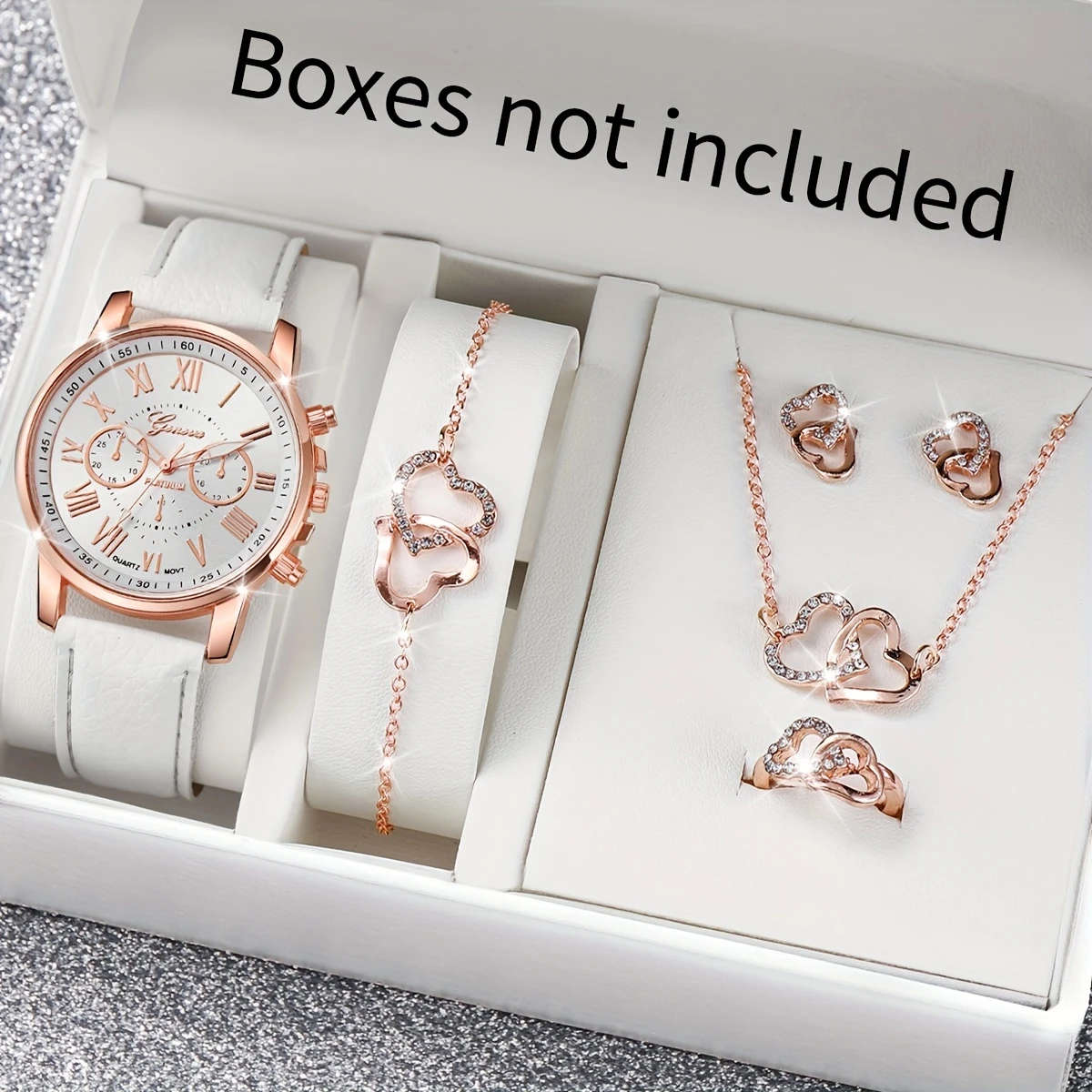 6Pcs Quartz Watch Jewelry Set
