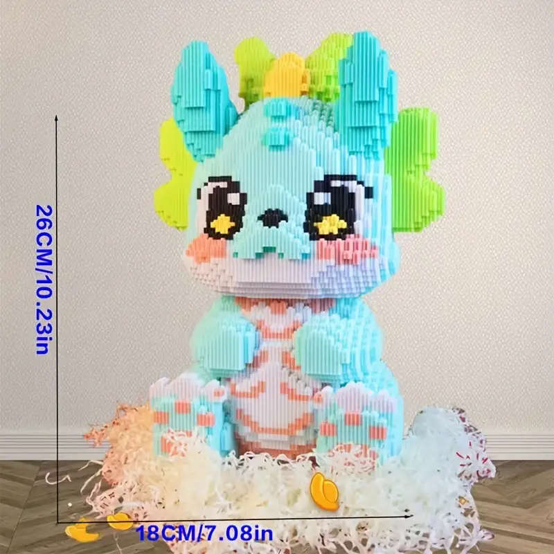 5100 Piece Dragon Building Kit - Large Creative Model Set, Mixed Color PP Material