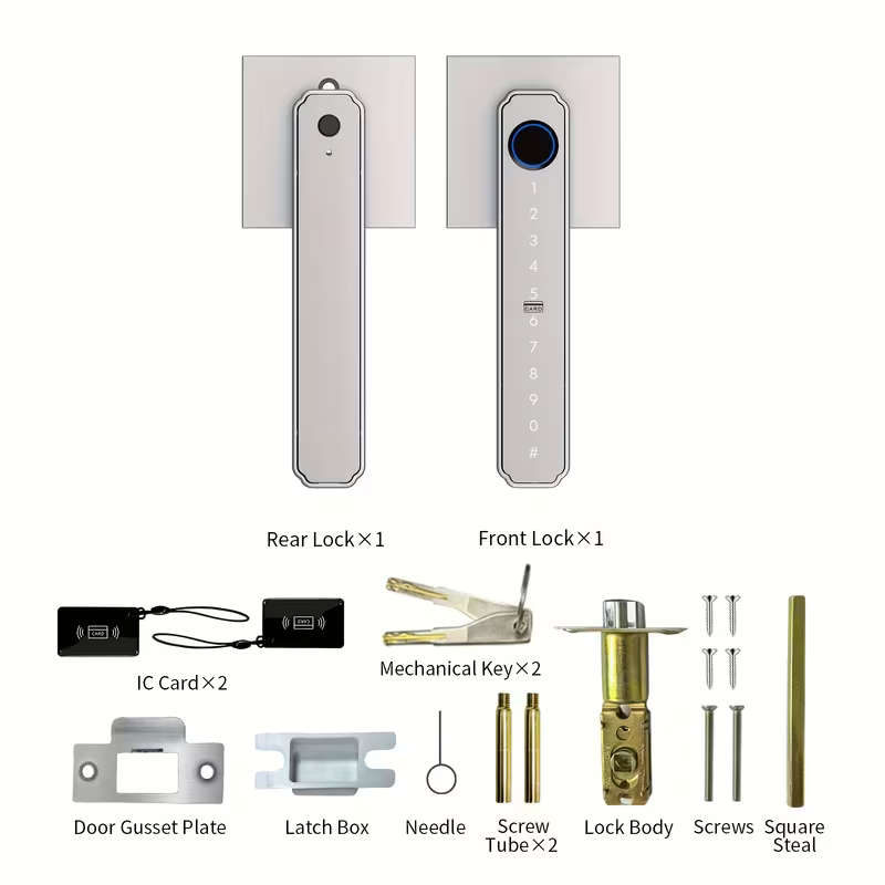 1 Set Fingerprint Password Smart Door Lock