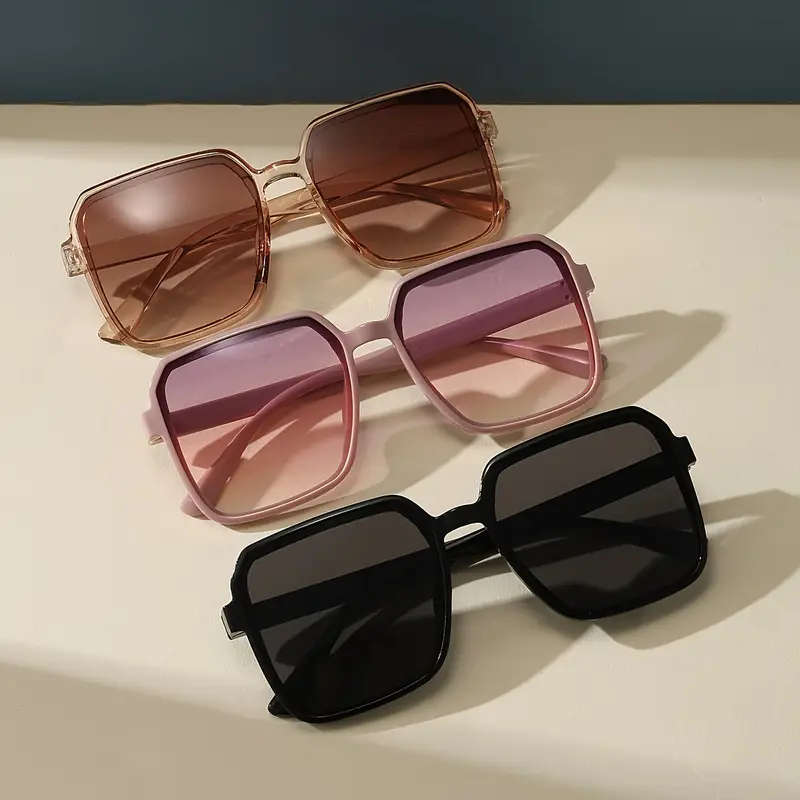 3 Piece Y2K Style Square Fashion Fashion Sunglasses