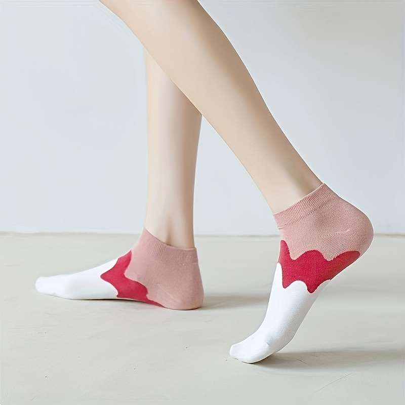 10 Pairs Mixed Colors Random Colors Asian One Size High Elastic Socks