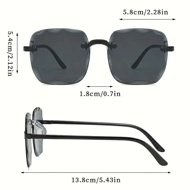 Stylish Square Fashion Glasses with Gradient Lenses Sunglasses