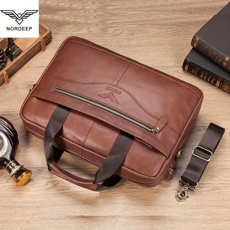Genuine Leather Laptop Briefcase