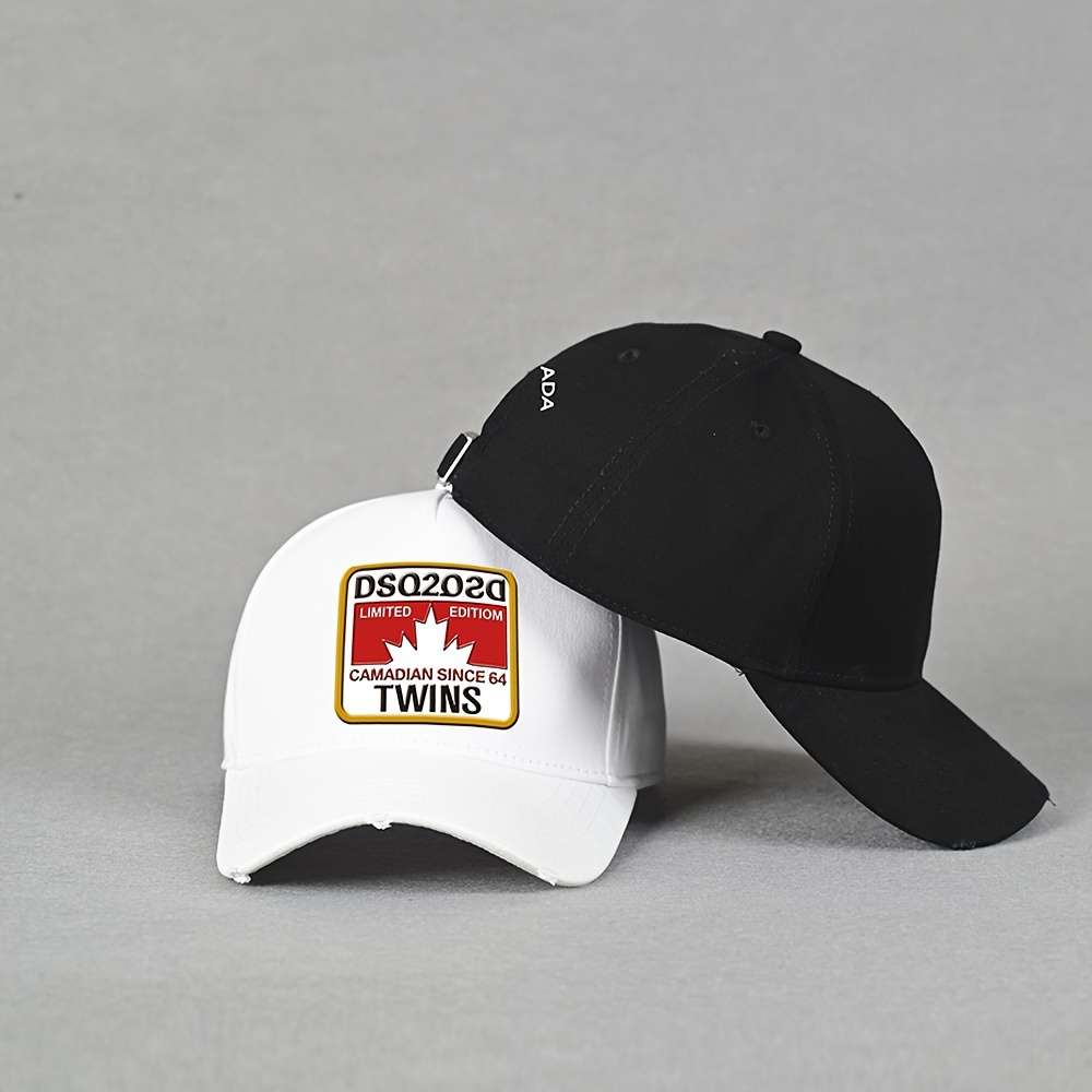 F108 Limited Edition Distressed Cotton Baseball Cap Twins Design Hand Wash Only Stretch