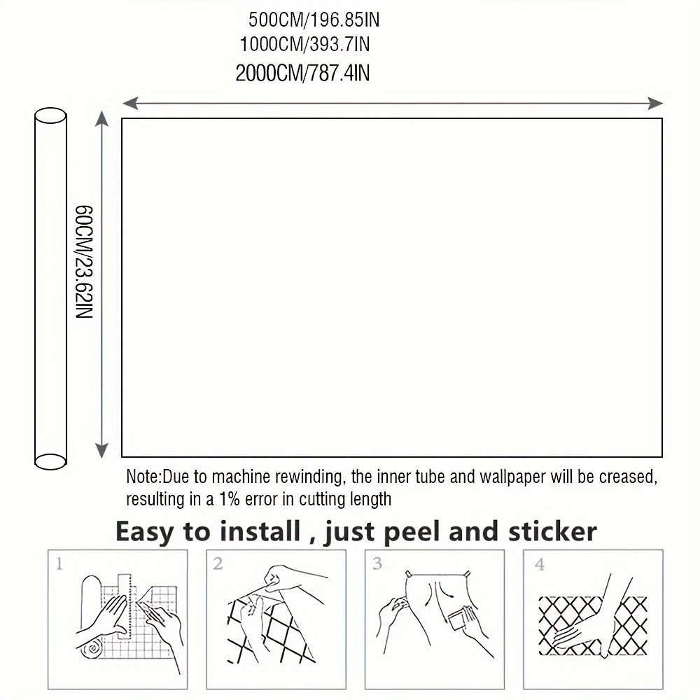 1PC Wall Stickers196.85inx23.62in 500cmx60cm