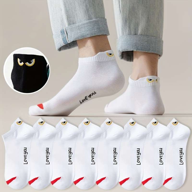 8 Pairs Black One Size High Elastic Socks
