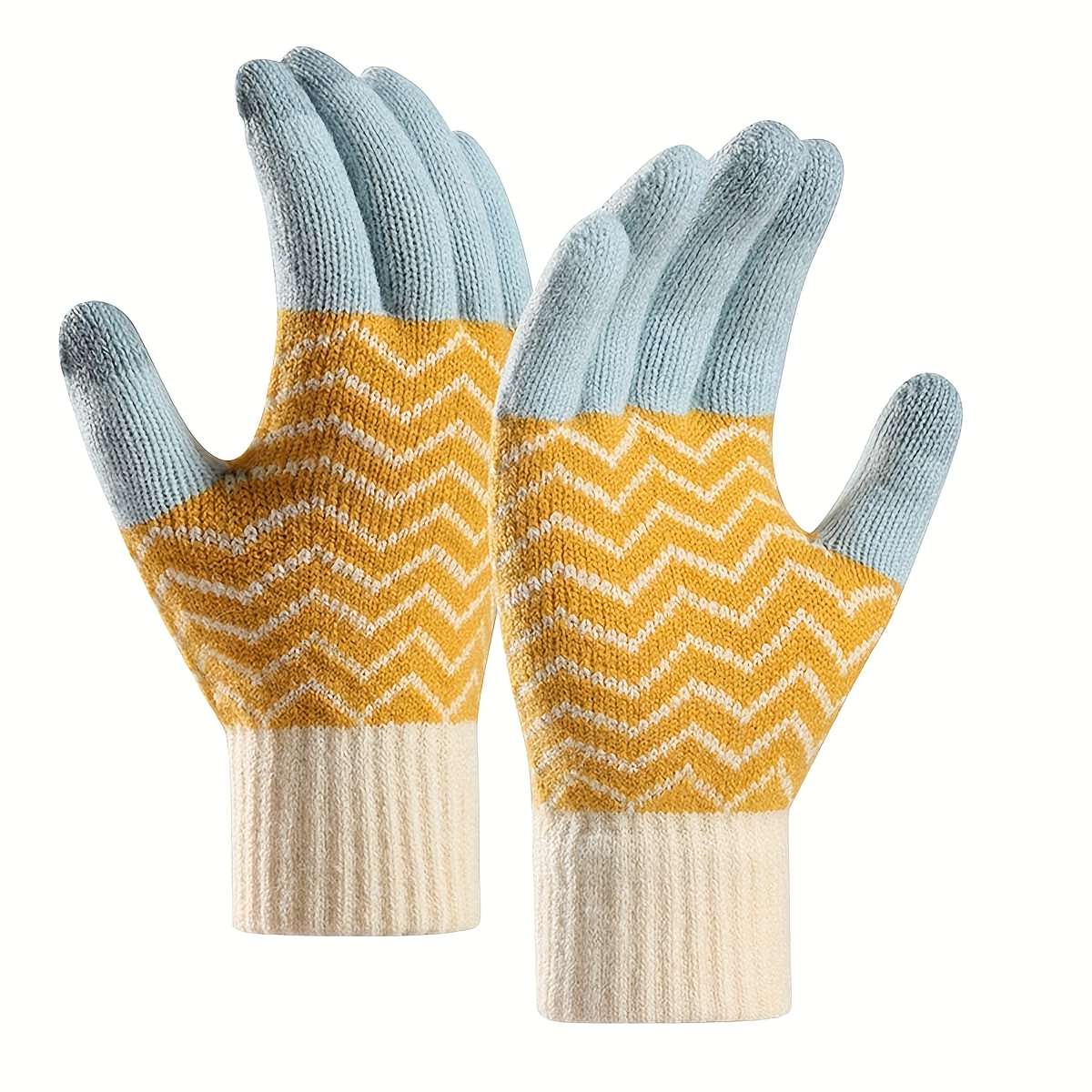 1 Pair Green Warm Gloves