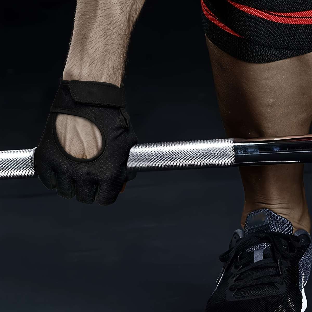 1 Pair Black Size M Outdoor Sports Gloves