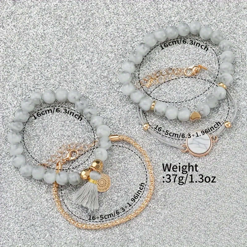 5pcs set One Quartz Women's Watch Four Pieces of Jewelry Does Not Include Watch Box Color sent rando