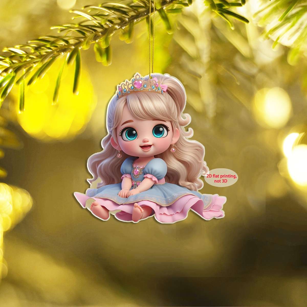 1pc 2D Flat   plane  cute princess multi-functional  acrylic pendant tree ornament suit