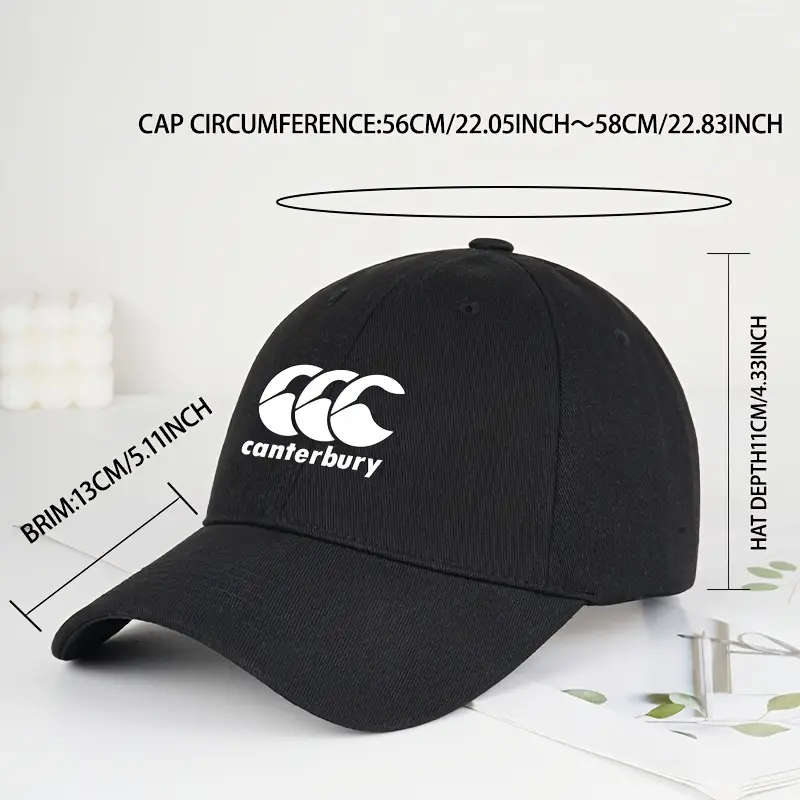 Unisex Cotton Baseball Cap, 100% Cotton, Lightweight Hat BLACK