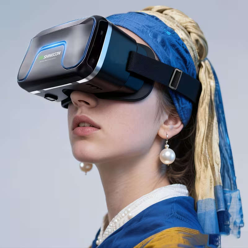 VR SHINECON Next-Gen 3D Virtual Reality Headset - Universal Smartphone VR Glasses