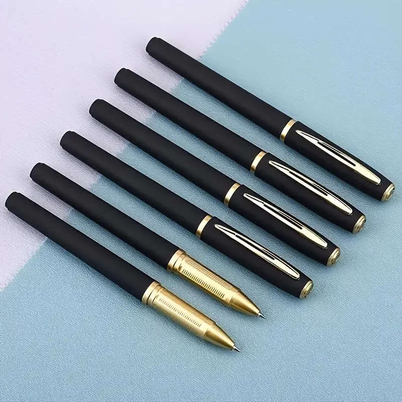 10pcs Ultra Fine Tip Black Gel Pens Signature Pen Black Carbon Pen Water Pen Practice Large Capacity