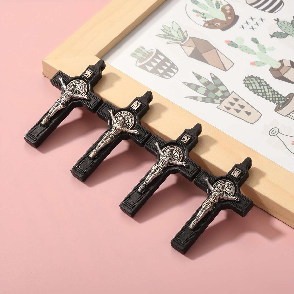 1 Piece Light Brown Jesus Theme Pendant