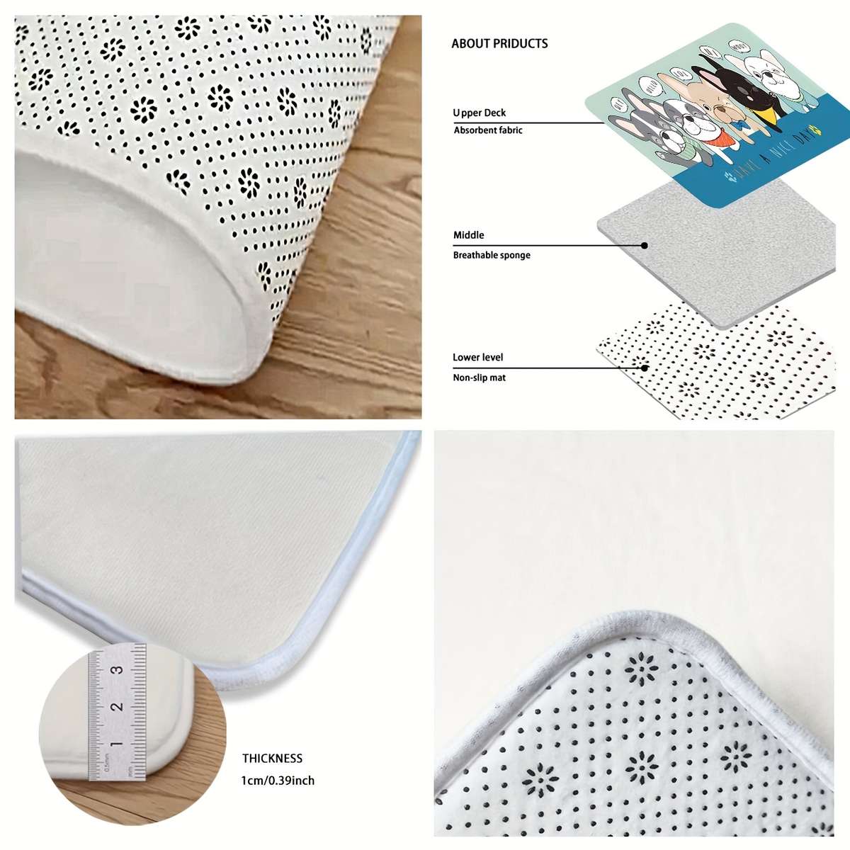 1Pc 24x35.4inch 60x90cm Floor Mat