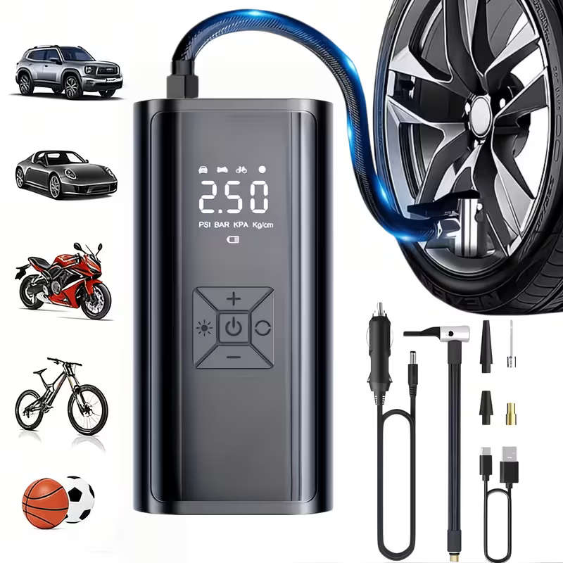 Portable Cordless Tire Inflator Air Compressor 3X Fast 150 PSI Electric Pump