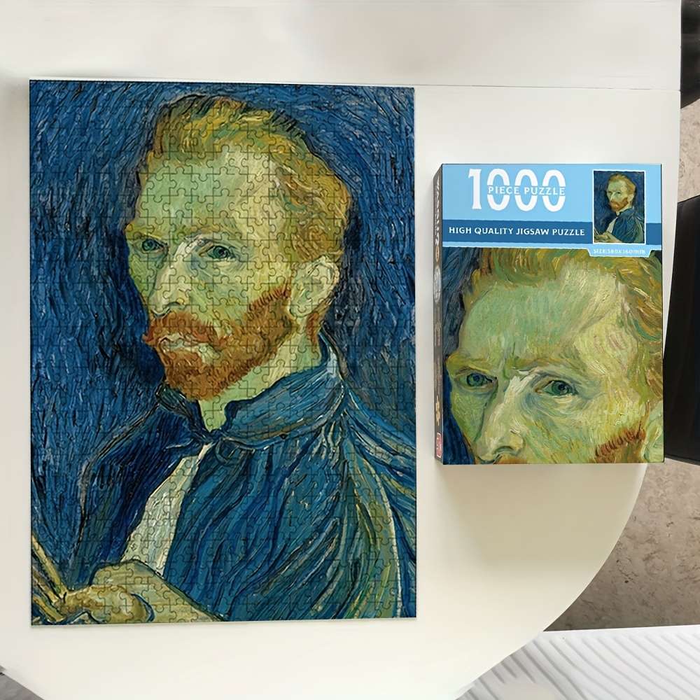 1000pcs Van Gogh Self-Portrait Art Jigsaw Puzzle for Adults 38.0cm x 26.01cm Diffi